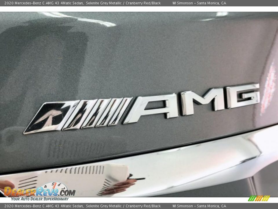 2020 Mercedes-Benz C AMG 43 4Matic Sedan Selenite Grey Metallic / Cranberry Red/Black Photo #26