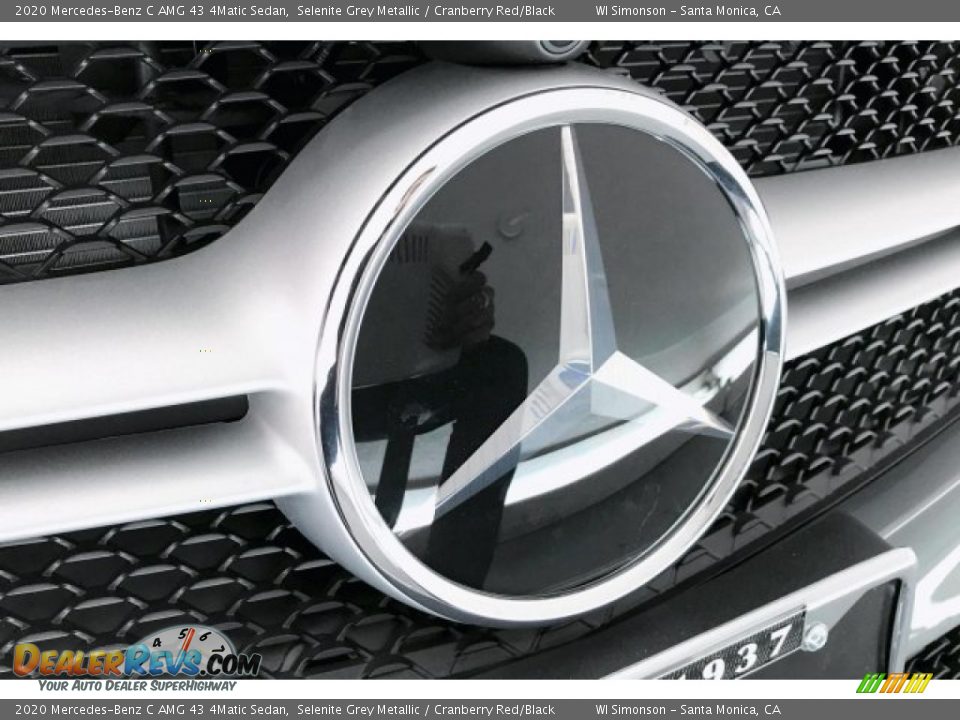 2020 Mercedes-Benz C AMG 43 4Matic Sedan Selenite Grey Metallic / Cranberry Red/Black Photo #32