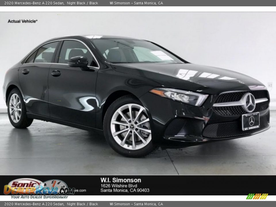 2020 Mercedes-Benz A 220 Sedan Night Black / Black Photo #1