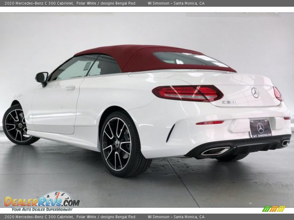 2020 Mercedes-Benz C 300 Cabriolet Polar White / designo Bengal Red Photo #2