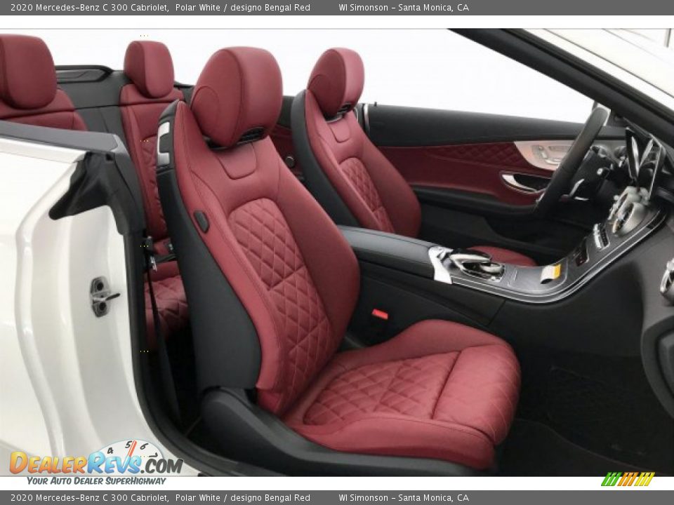 designo Bengal Red Interior - 2020 Mercedes-Benz C 300 Cabriolet Photo #5