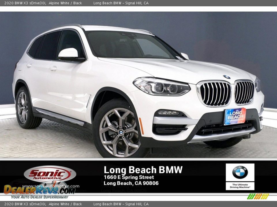 2020 BMW X3 sDrive30i Alpine White / Black Photo #1