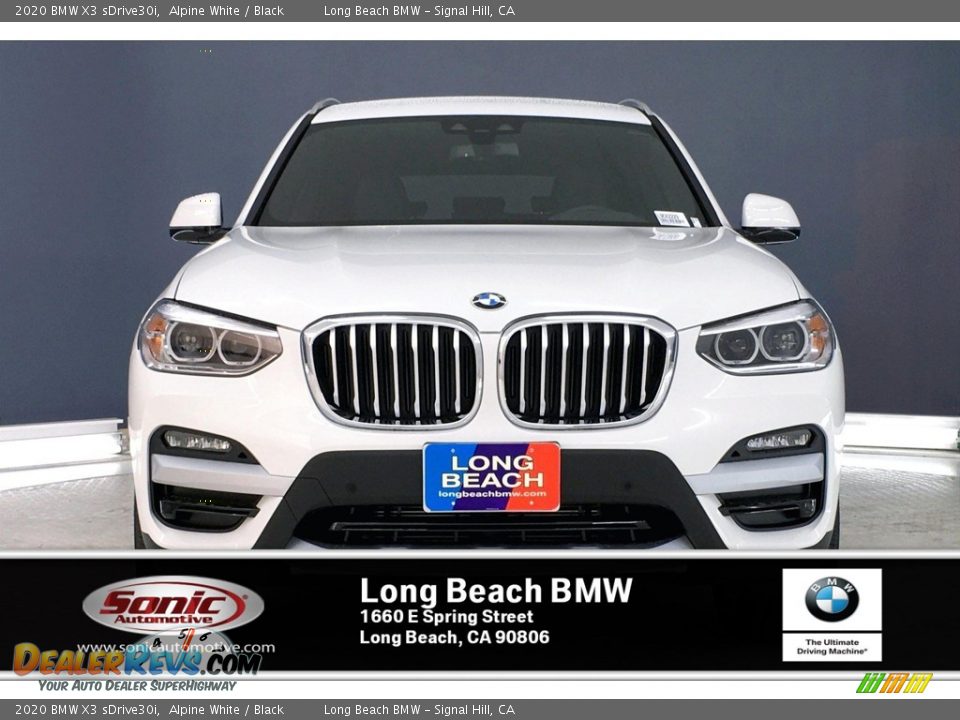 2020 BMW X3 sDrive30i Alpine White / Black Photo #2