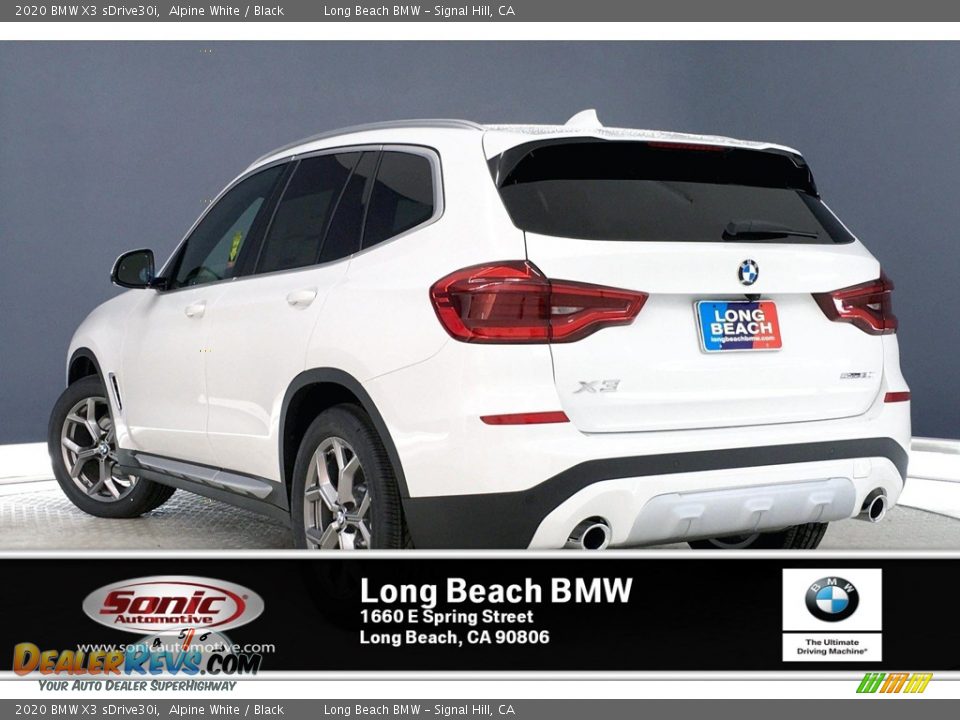 2020 BMW X3 sDrive30i Alpine White / Black Photo #3