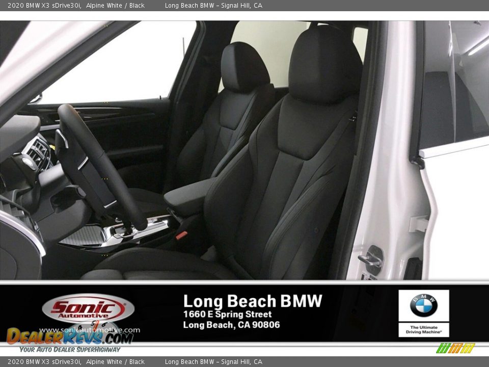 2020 BMW X3 sDrive30i Alpine White / Black Photo #9