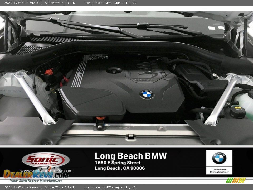 2020 BMW X3 sDrive30i Alpine White / Black Photo #10