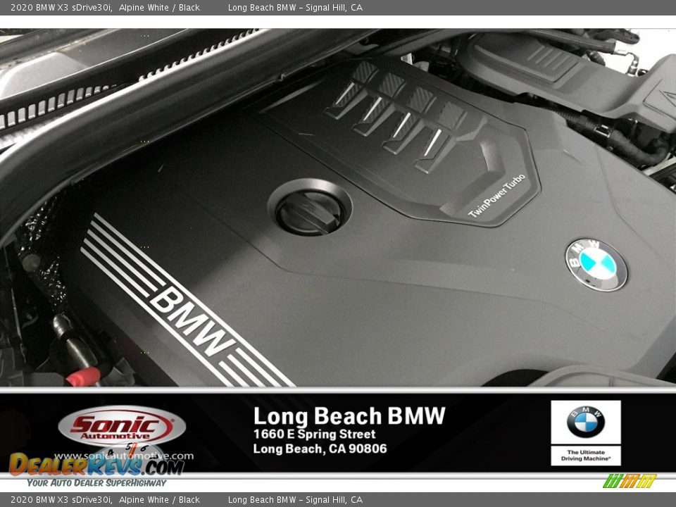 2020 BMW X3 sDrive30i Alpine White / Black Photo #11