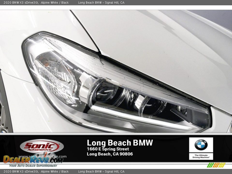 2020 BMW X3 sDrive30i Alpine White / Black Photo #14