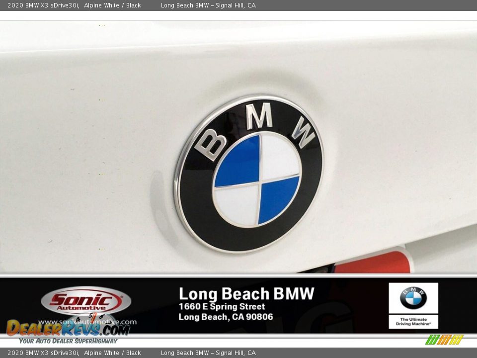 2020 BMW X3 sDrive30i Alpine White / Black Photo #16