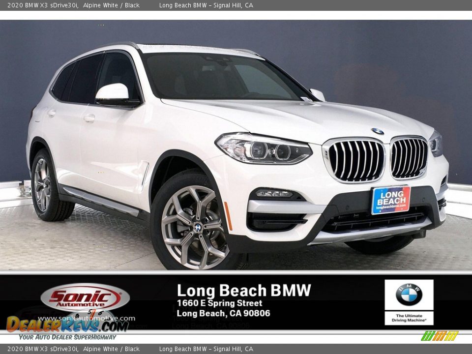 2020 BMW X3 sDrive30i Alpine White / Black Photo #1
