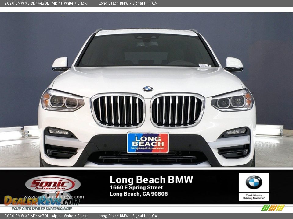 2020 BMW X3 sDrive30i Alpine White / Black Photo #2