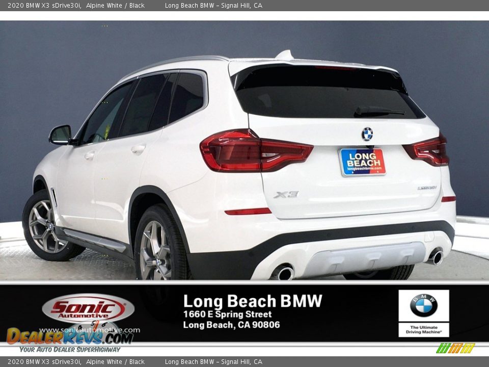2020 BMW X3 sDrive30i Alpine White / Black Photo #3