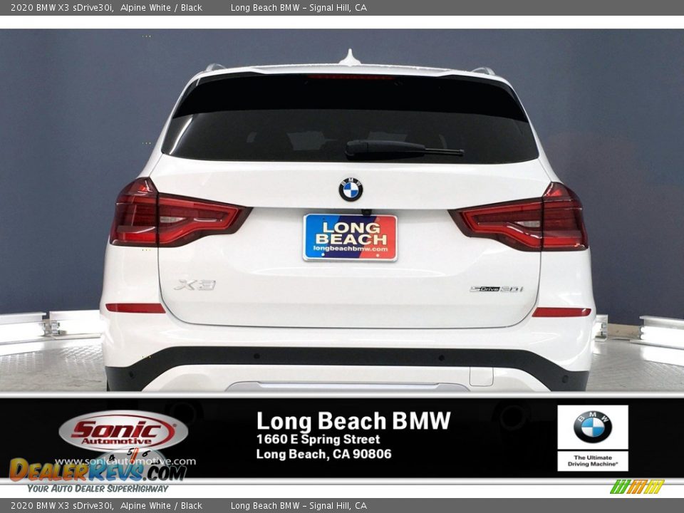 2020 BMW X3 sDrive30i Alpine White / Black Photo #4