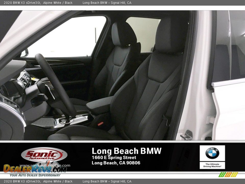 2020 BMW X3 sDrive30i Alpine White / Black Photo #9