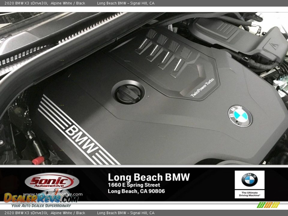 2020 BMW X3 sDrive30i Alpine White / Black Photo #11