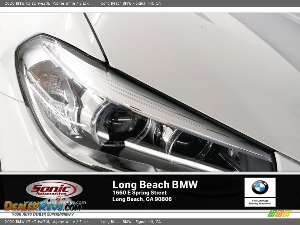 2020 BMW X3 sDrive30i Alpine White / Black Photo #14