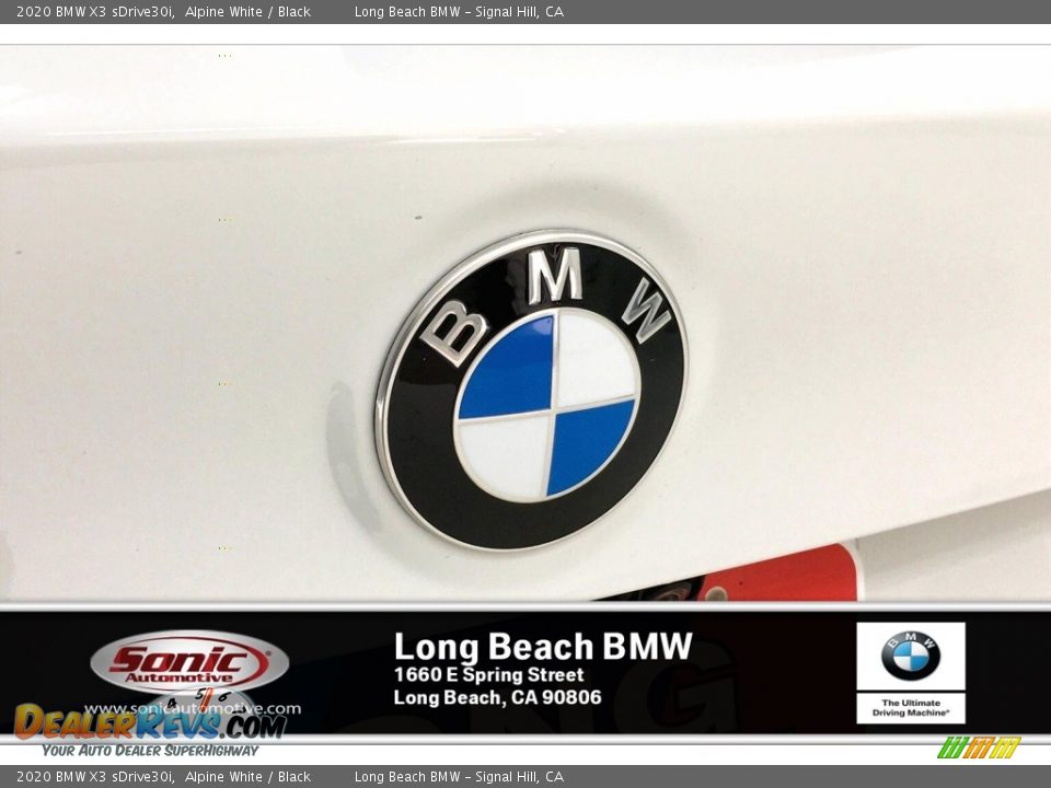 2020 BMW X3 sDrive30i Alpine White / Black Photo #16