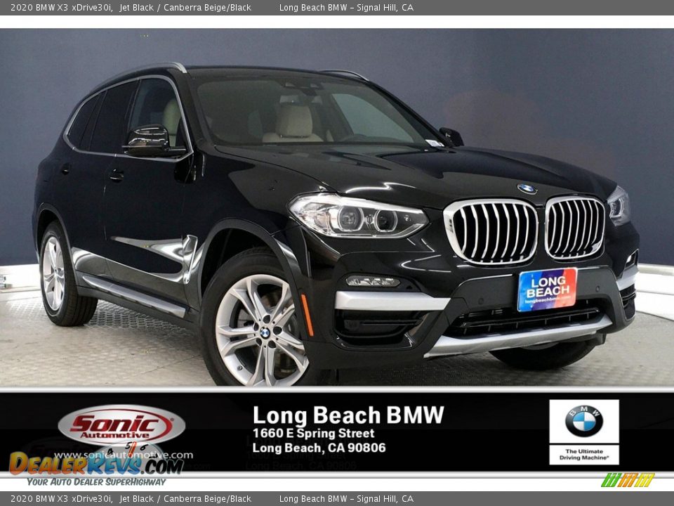 2020 BMW X3 xDrive30i Jet Black / Canberra Beige/Black Photo #1