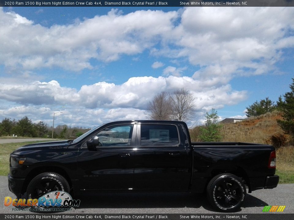 2020 Ram 1500 Big Horn Night Edition Crew Cab 4x4 Diamond Black Crystal Pearl / Black Photo #1