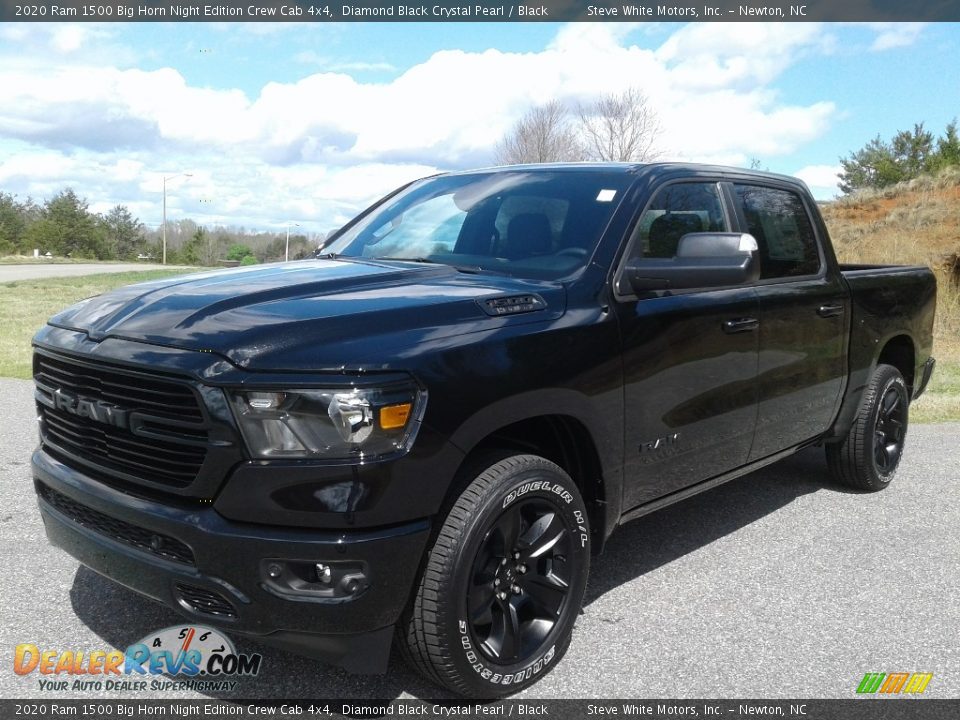 2020 Ram 1500 Big Horn Night Edition Crew Cab 4x4 Diamond Black Crystal Pearl / Black Photo #2