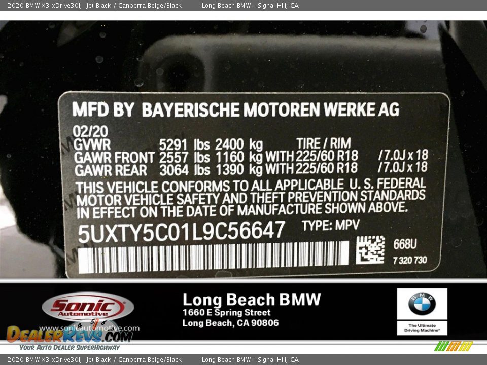 2020 BMW X3 xDrive30i Jet Black / Canberra Beige/Black Photo #18