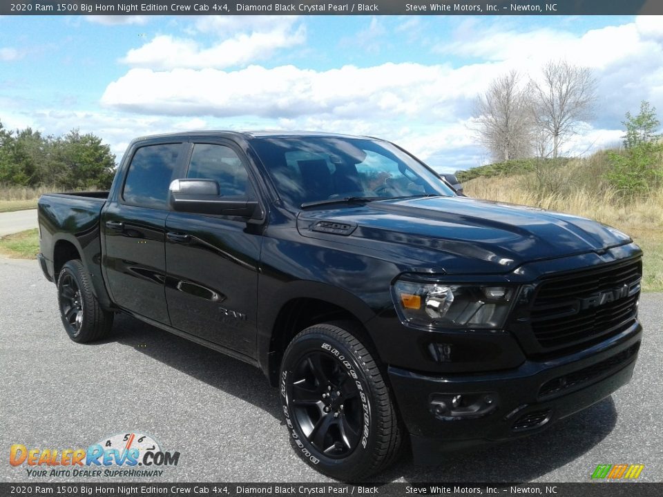 2020 Ram 1500 Big Horn Night Edition Crew Cab 4x4 Diamond Black Crystal Pearl / Black Photo #4