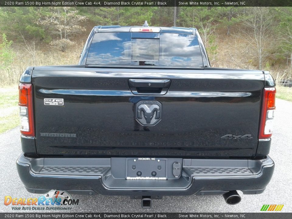 2020 Ram 1500 Big Horn Night Edition Crew Cab 4x4 Diamond Black Crystal Pearl / Black Photo #6