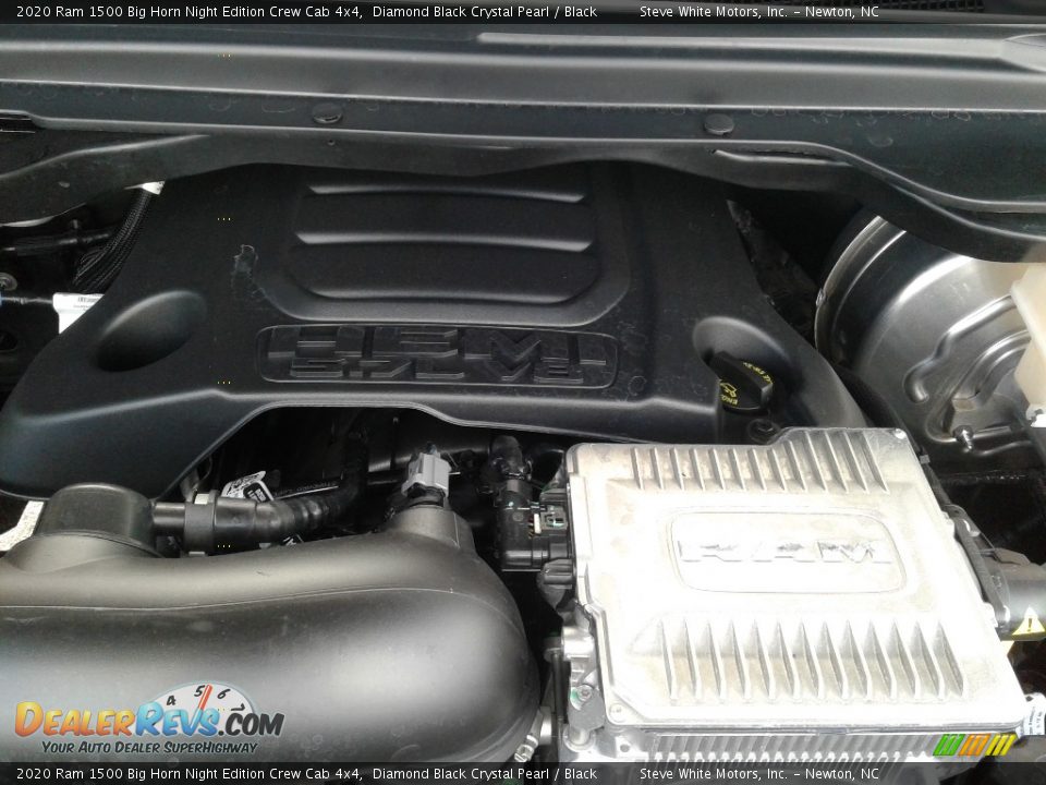 2020 Ram 1500 Big Horn Night Edition Crew Cab 4x4 Diamond Black Crystal Pearl / Black Photo #10