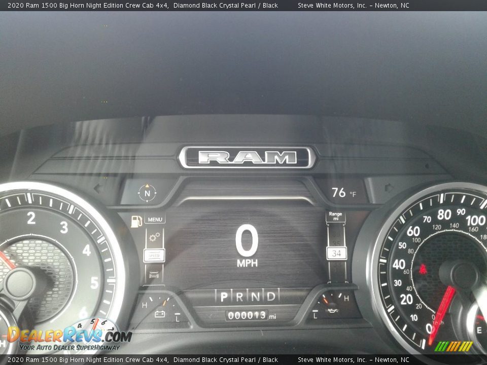 2020 Ram 1500 Big Horn Night Edition Crew Cab 4x4 Diamond Black Crystal Pearl / Black Photo #22