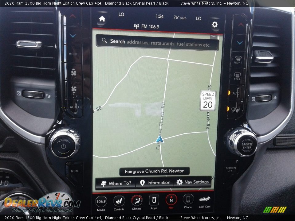 2020 Ram 1500 Big Horn Night Edition Crew Cab 4x4 Diamond Black Crystal Pearl / Black Photo #25