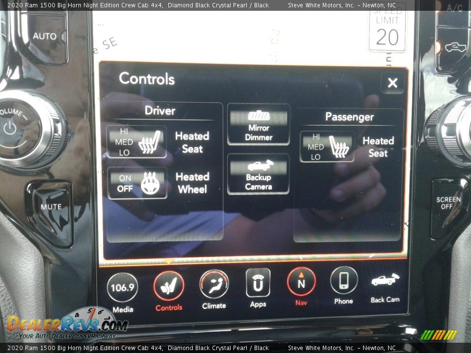 2020 Ram 1500 Big Horn Night Edition Crew Cab 4x4 Diamond Black Crystal Pearl / Black Photo #26