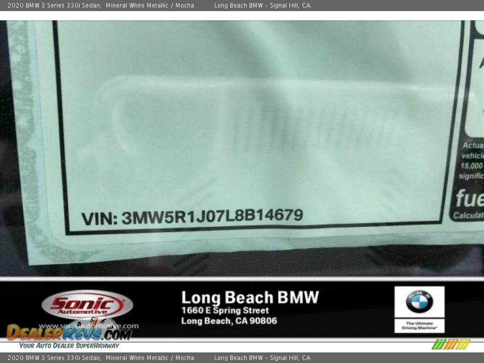 2020 BMW 3 Series 330i Sedan Mineral White Metallic / Mocha Photo #18