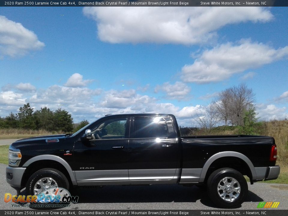 2020 Ram 2500 Laramie Crew Cab 4x4 Diamond Black Crystal Pearl / Mountain Brown/Light Frost Beige Photo #1