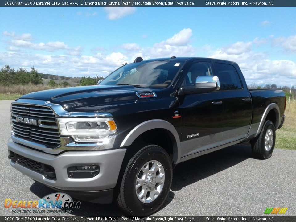 2020 Ram 2500 Laramie Crew Cab 4x4 Diamond Black Crystal Pearl / Mountain Brown/Light Frost Beige Photo #2