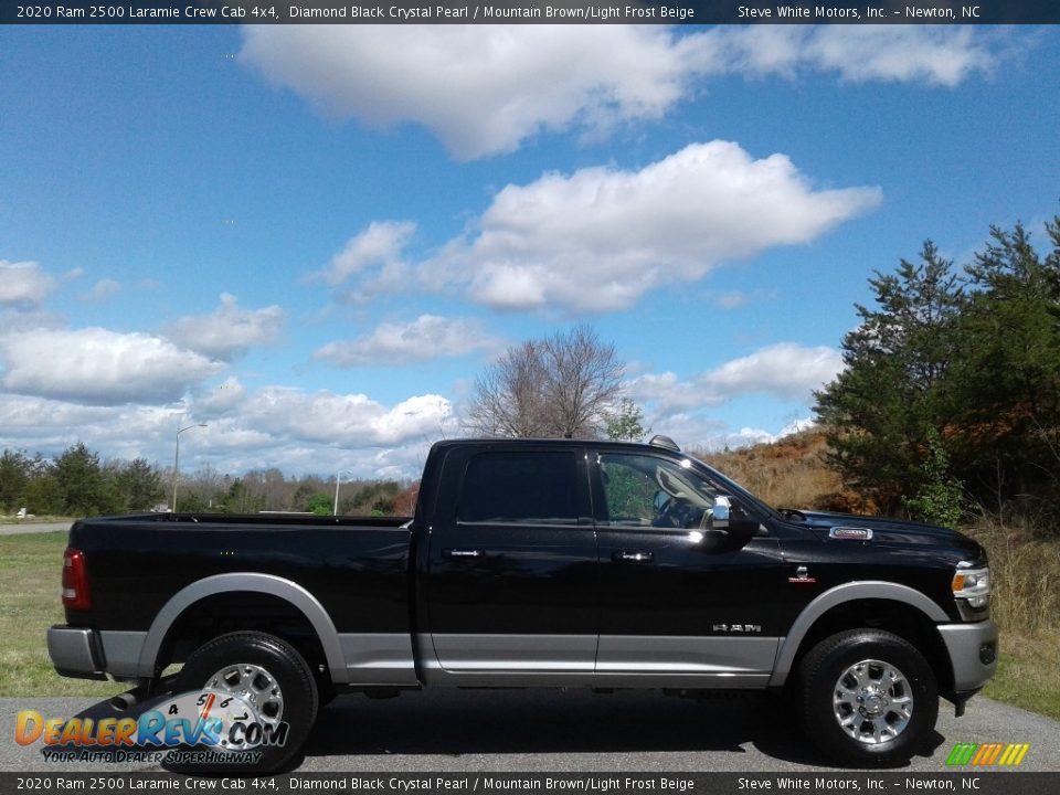 2020 Ram 2500 Laramie Crew Cab 4x4 Diamond Black Crystal Pearl / Mountain Brown/Light Frost Beige Photo #5