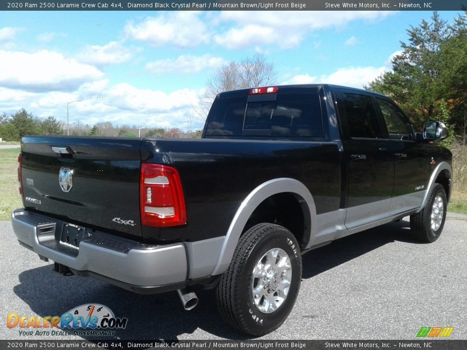2020 Ram 2500 Laramie Crew Cab 4x4 Diamond Black Crystal Pearl / Mountain Brown/Light Frost Beige Photo #6
