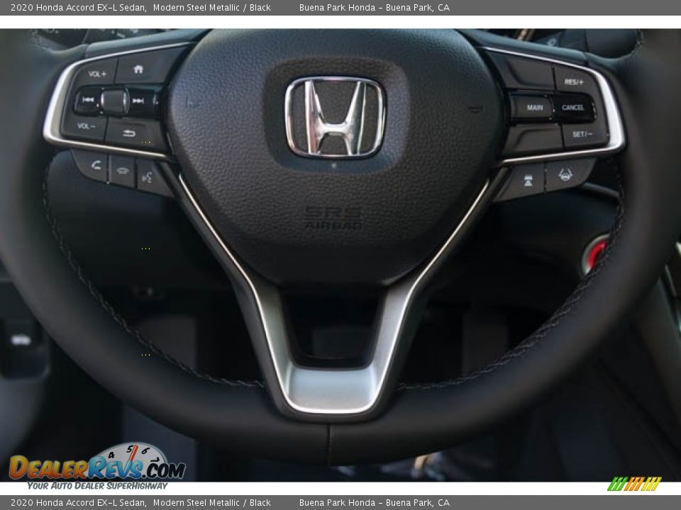 2020 Honda Accord EX-L Sedan Modern Steel Metallic / Black Photo #24