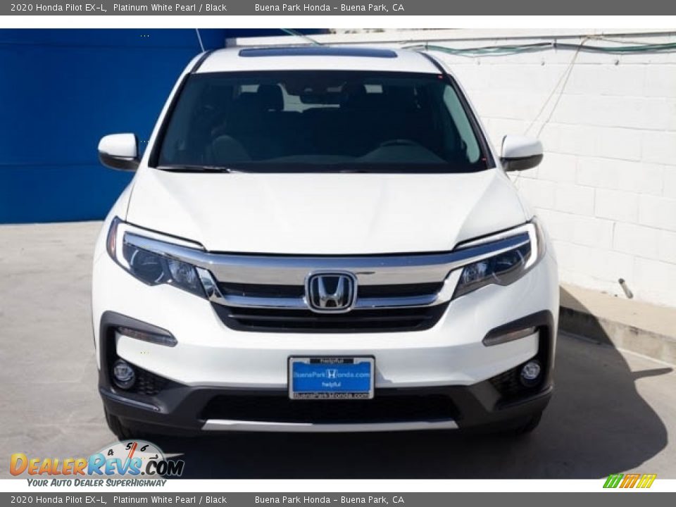 2020 Honda Pilot EX-L Platinum White Pearl / Black Photo #3