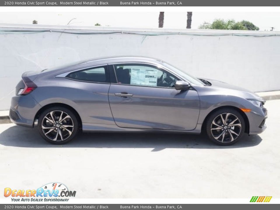 2020 Honda Civic Sport Coupe Modern Steel Metallic / Black Photo #8