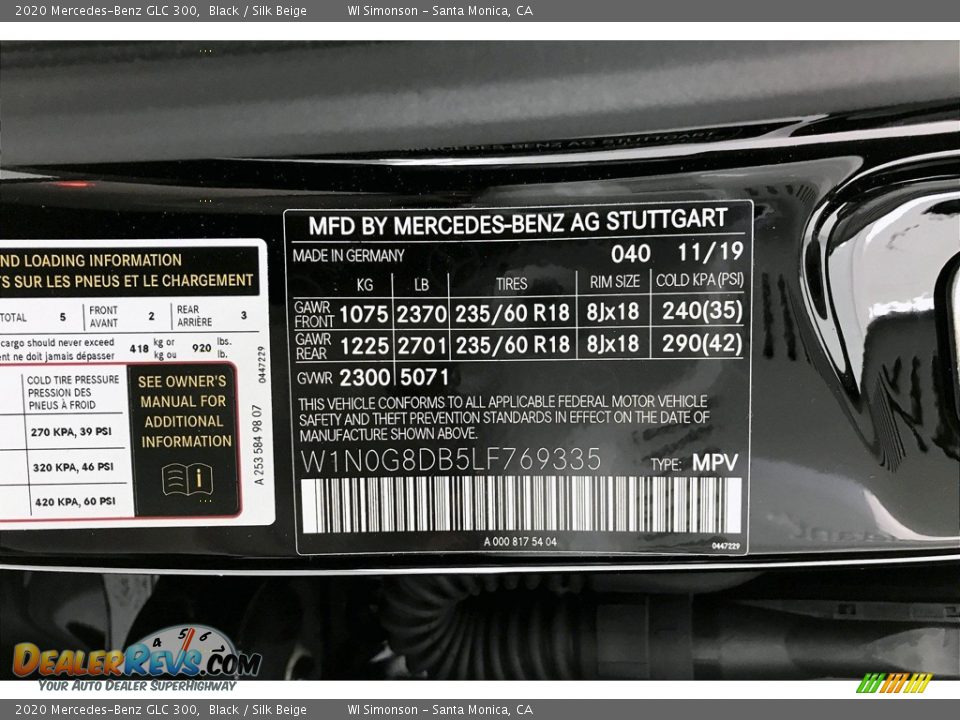 2020 Mercedes-Benz GLC 300 Black / Silk Beige Photo #11