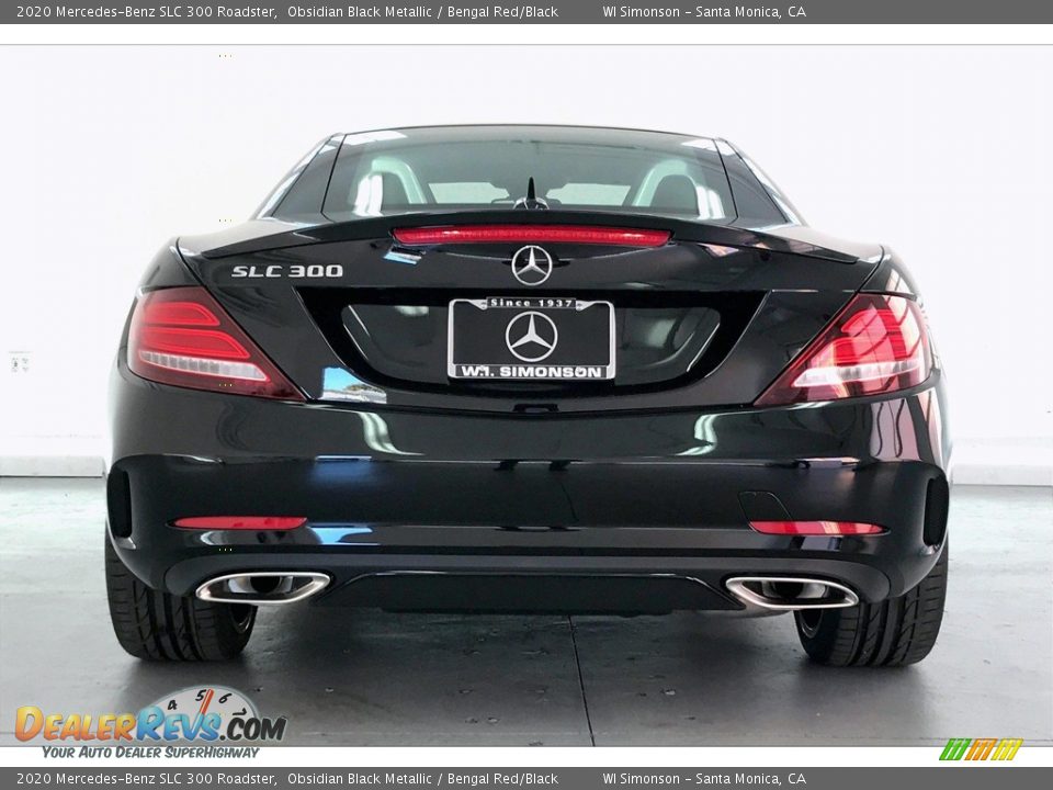 2020 Mercedes-Benz SLC 300 Roadster Obsidian Black Metallic / Bengal Red/Black Photo #3