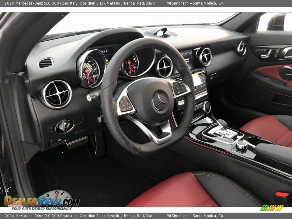 2020 Mercedes-Benz SLC 300 Roadster Obsidian Black Metallic / Bengal Red/Black Photo #4