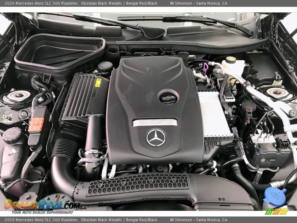 2020 Mercedes-Benz SLC 300 Roadster Obsidian Black Metallic / Bengal Red/Black Photo #8