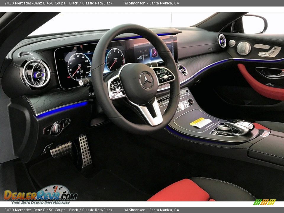 2020 Mercedes-Benz E 450 Coupe Black / Classic Red/Black Photo #4