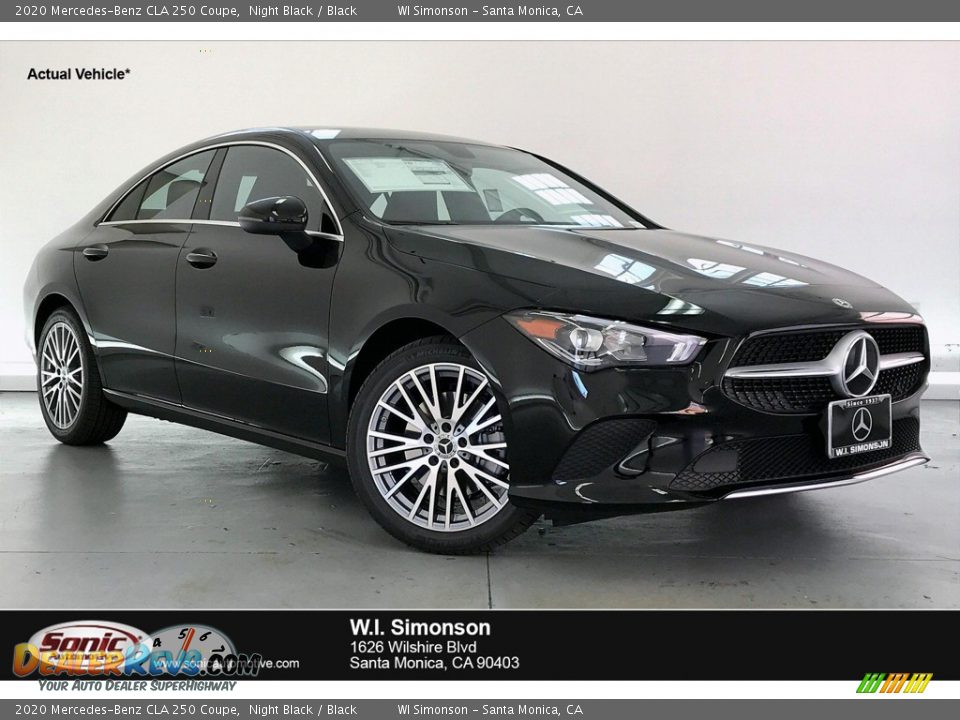 2020 Mercedes-Benz CLA 250 Coupe Night Black / Black Photo #1