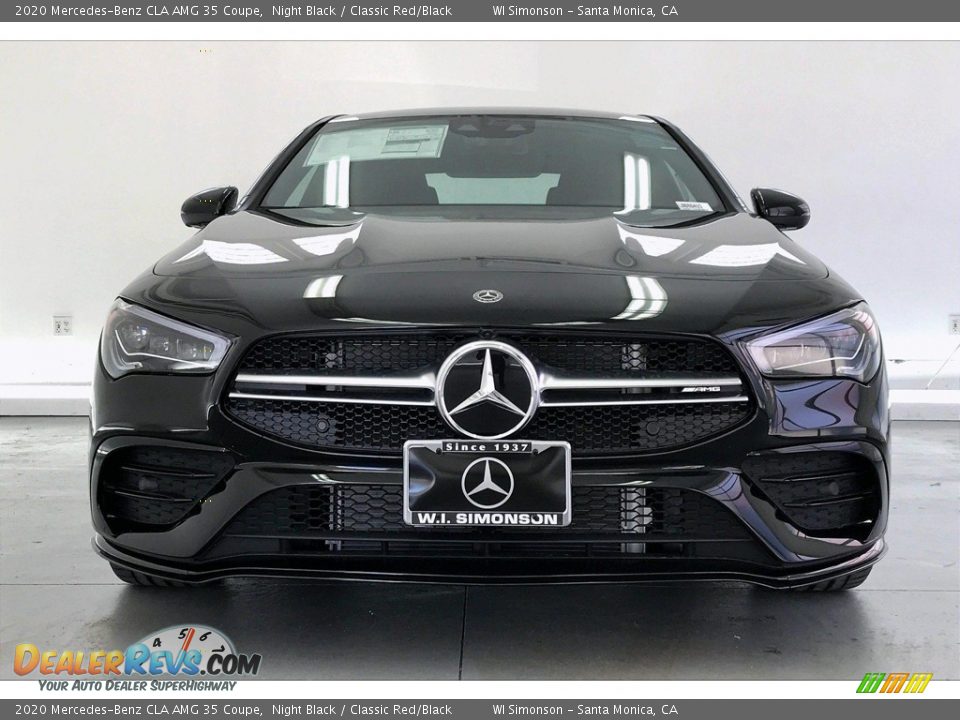 2020 Mercedes-Benz CLA AMG 35 Coupe Night Black / Classic Red/Black Photo #2