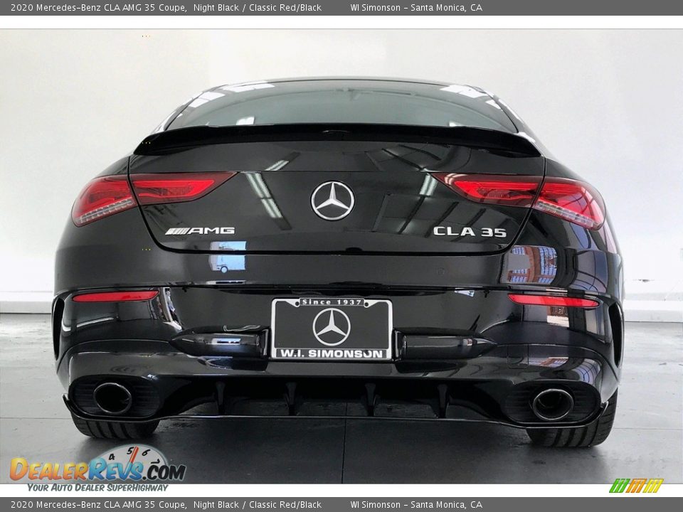 2020 Mercedes-Benz CLA AMG 35 Coupe Night Black / Classic Red/Black Photo #3