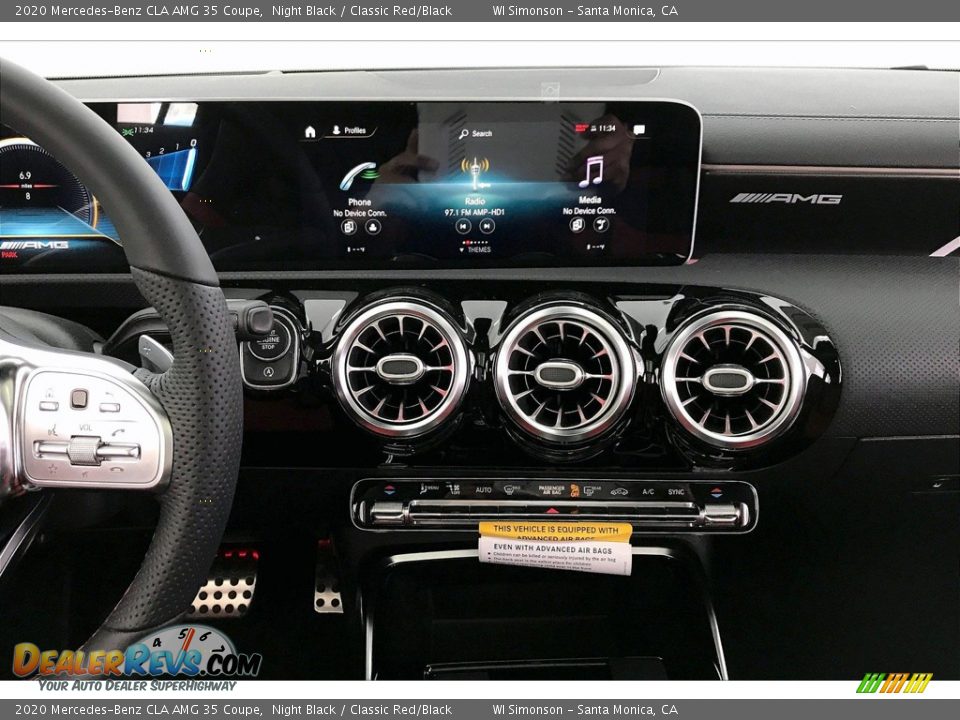 2020 Mercedes-Benz CLA AMG 35 Coupe Night Black / Classic Red/Black Photo #5