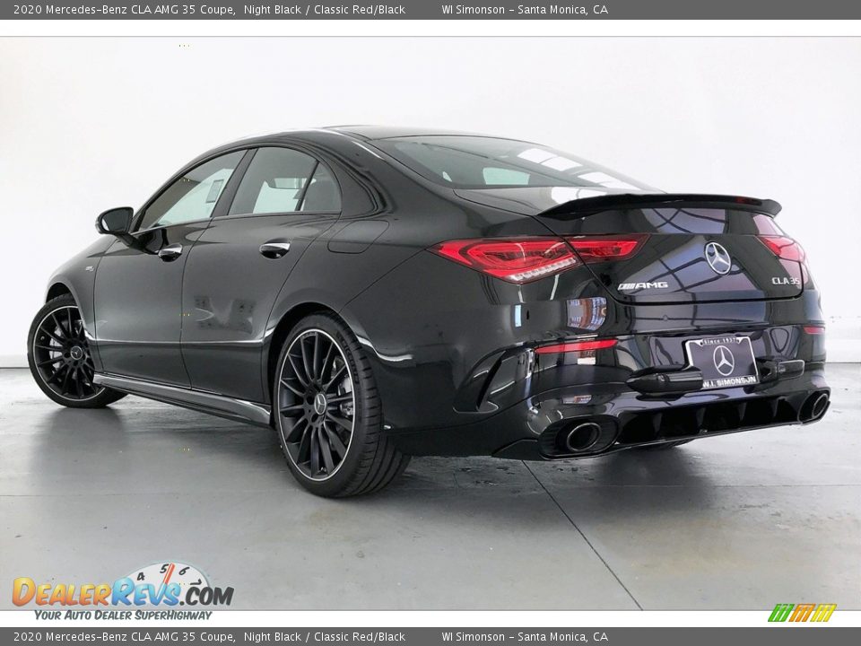 2020 Mercedes-Benz CLA AMG 35 Coupe Night Black / Classic Red/Black Photo #10