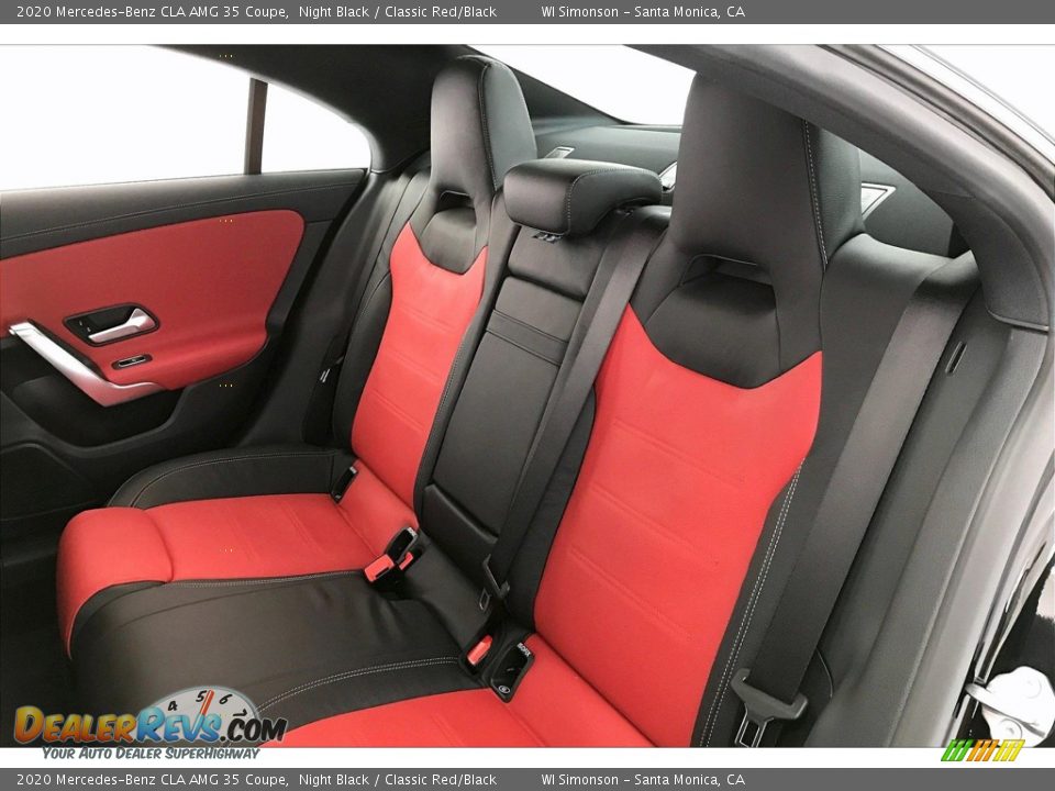 2020 Mercedes-Benz CLA AMG 35 Coupe Night Black / Classic Red/Black Photo #15